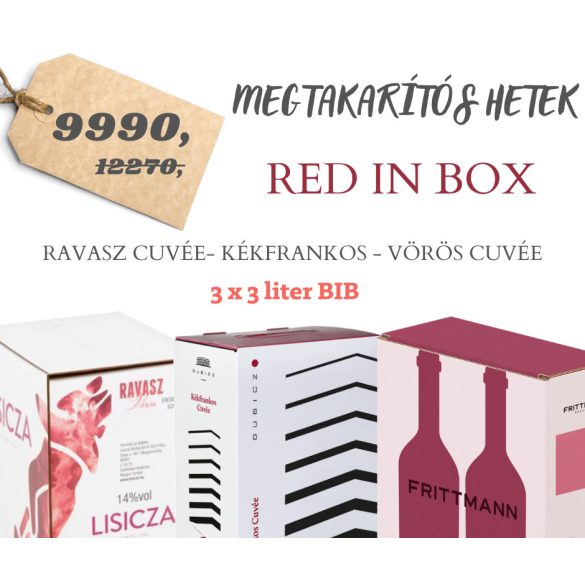 RED IN BOX 3x3 liter